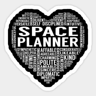 Space Planner Heart Sticker